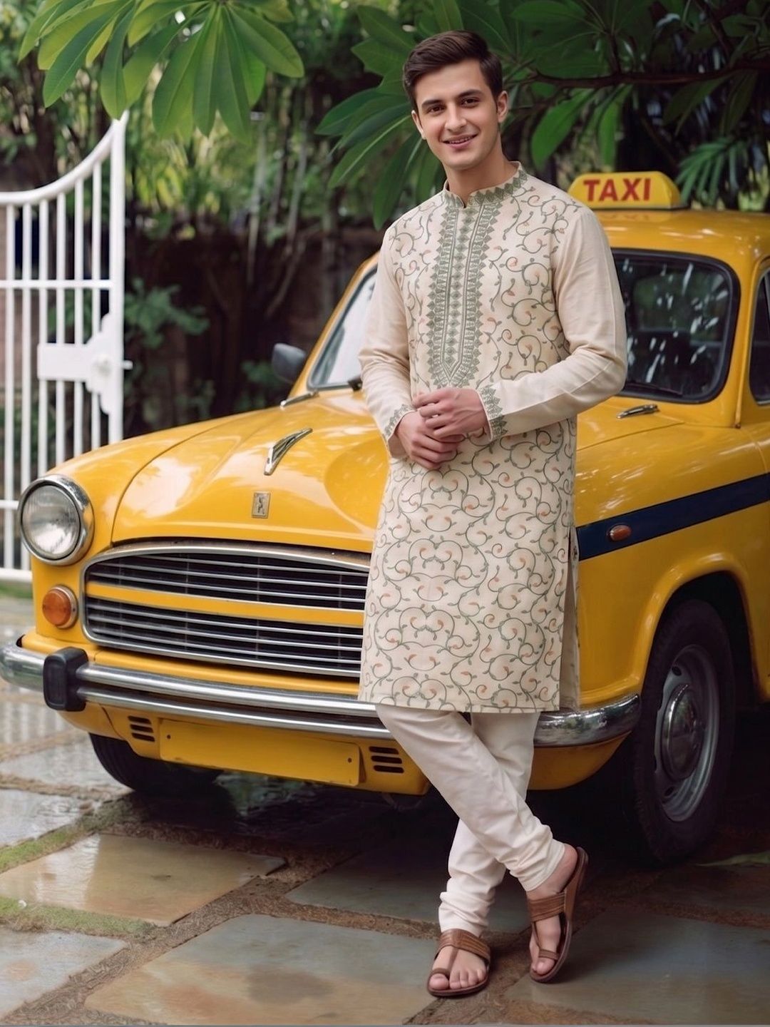 SOURAGYA Men Embroidered Thread Work Kurta-picture-37