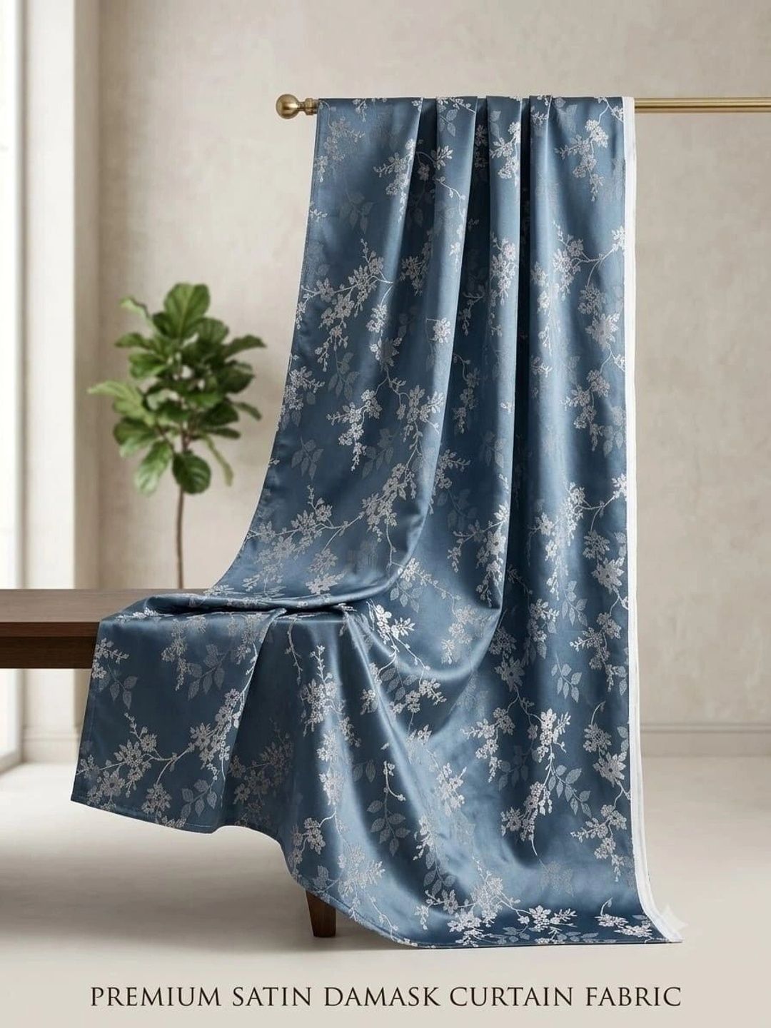 VRINDAKUL Multicoloured Set of 2 Floral Window Curtain-picture-38
