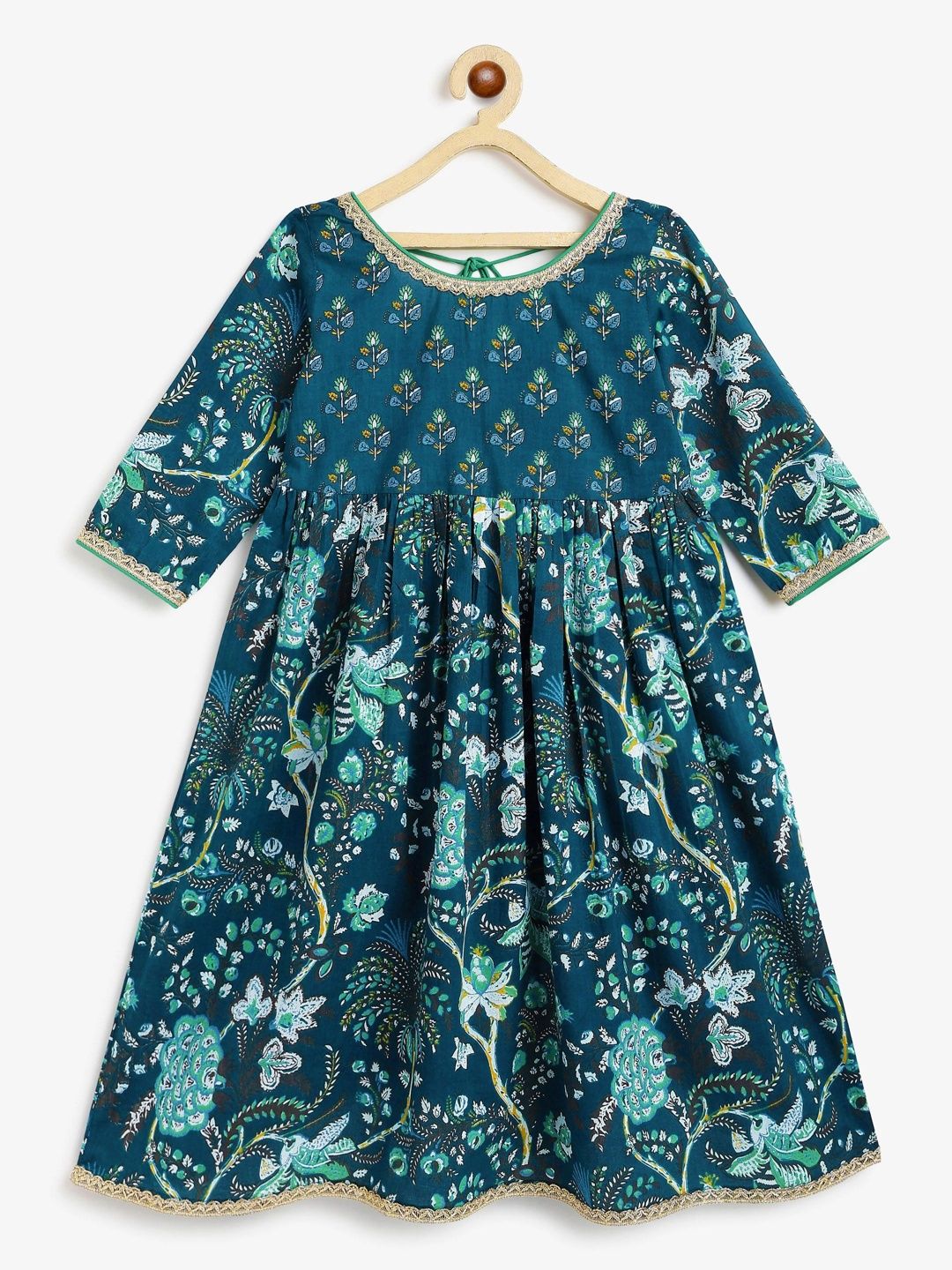 Campana Girls Floral Printed Gotta Patti Indie Florals Anarkali Kurta-picture-56