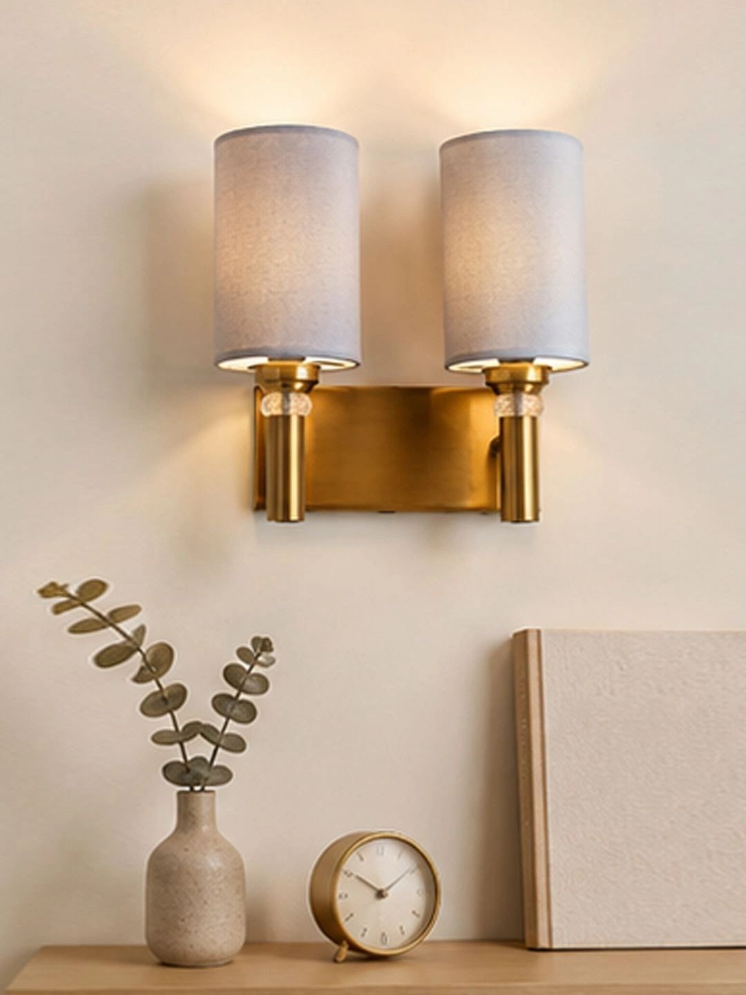Myntra Elegant Homes Grey Metal Contemporary Cylinder Shaped Wall Lamp-picture-23