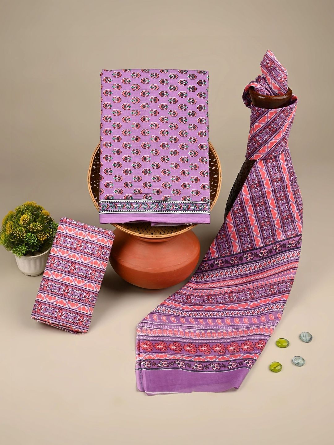 Dhaaga Ghar Pure Cotton Unstitched Dress Material-picture-39