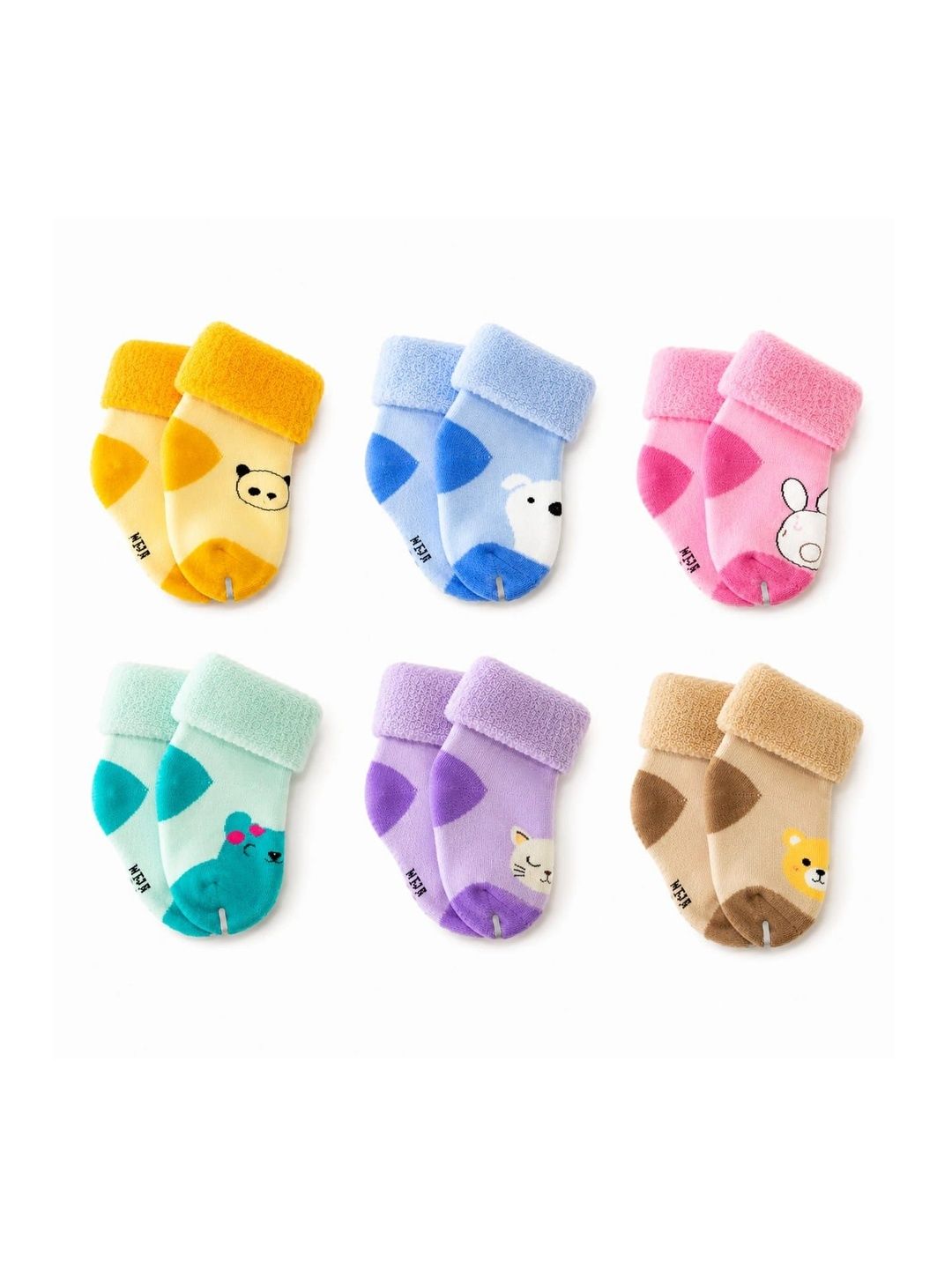 Oxzon Unisex Kids Pack of 6 Assorted Patterned Ankle Length Socks-picture-23