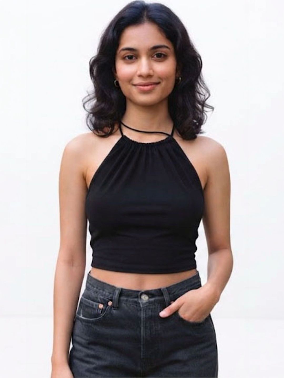 Stars and You Halter Neck Cotton Crop Top-picture-24