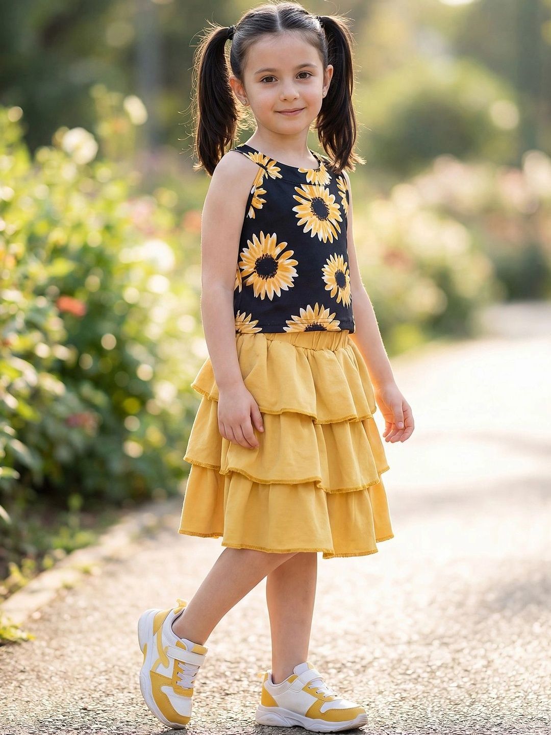 HELLCAT Girls Printed Top with Skirt-picture-24