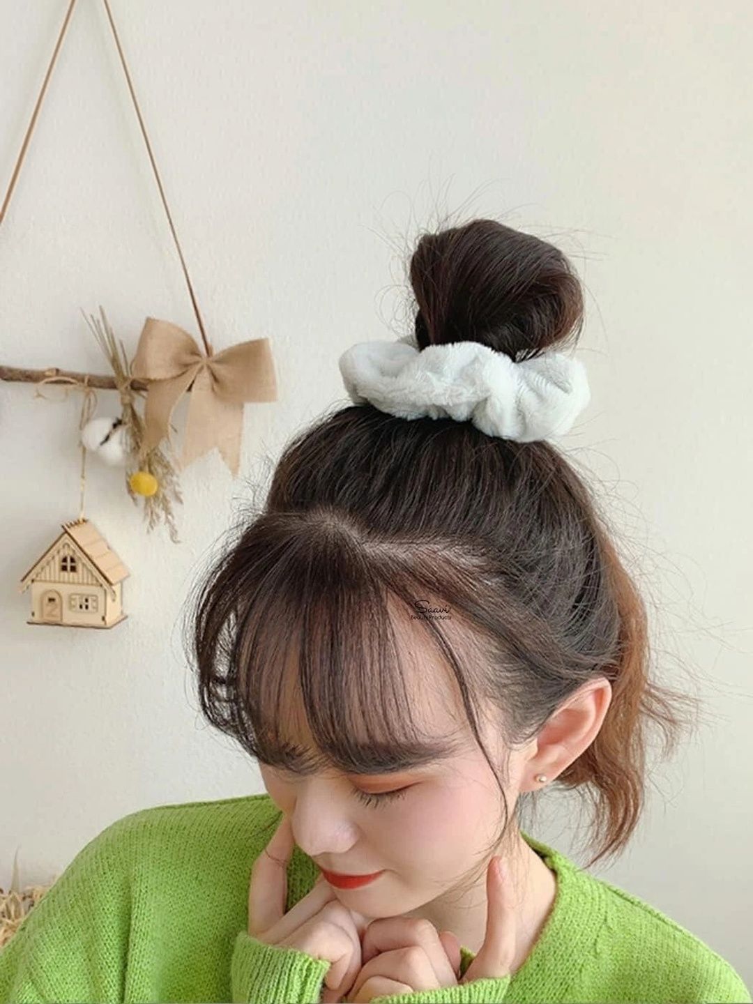 TorontoCN Women Set of 6 Fur Ponytail Holders-picture-33