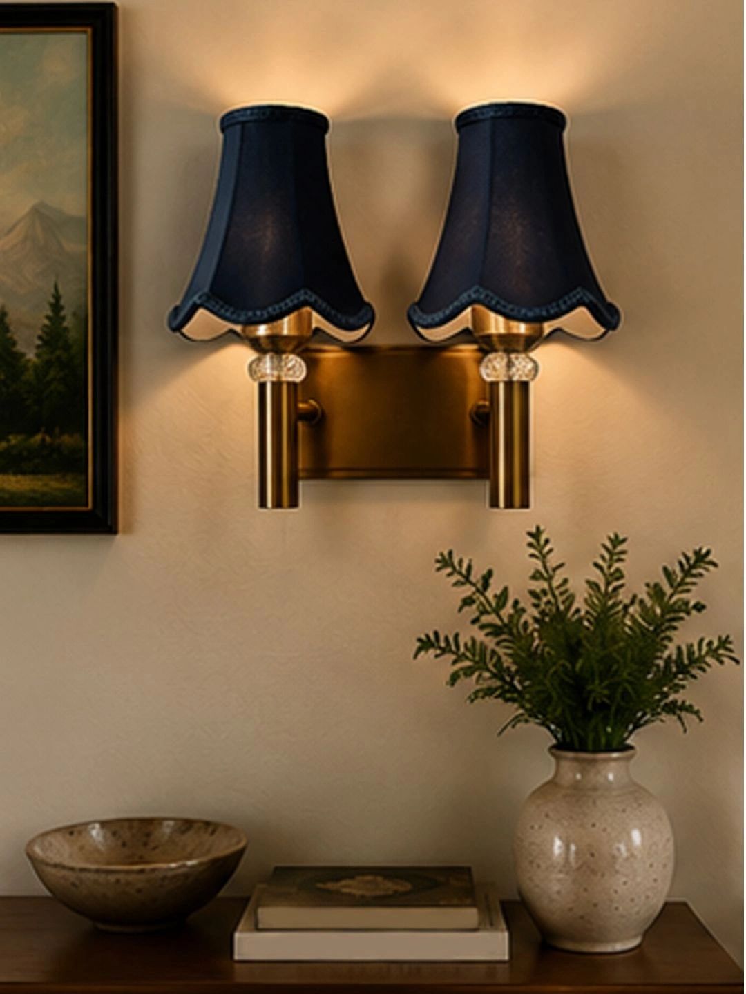 Myntra Elegant Homes Black Metal Traditional Wall Lamp-image-34