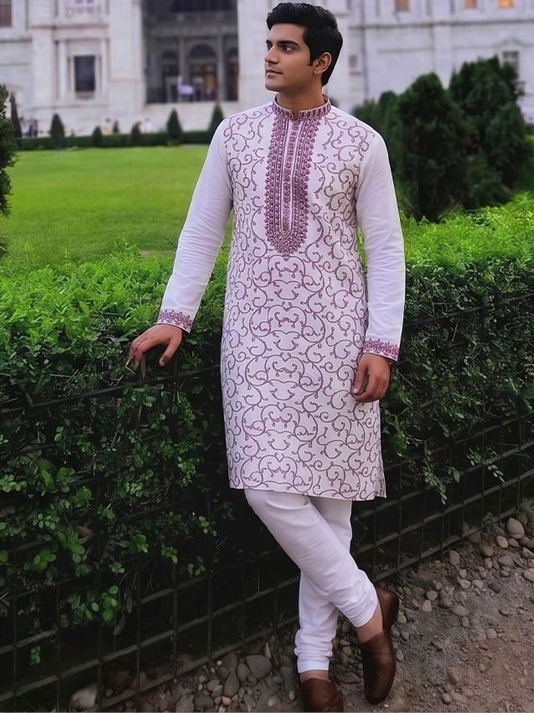 SOURAGYA Men Ethnic Motifs Embroidered Thread Work Kurta-picture-45