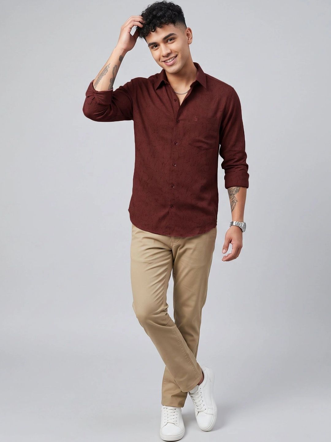 Charagh Din Men Premium Tailored Fit Casual Shirt-image-14