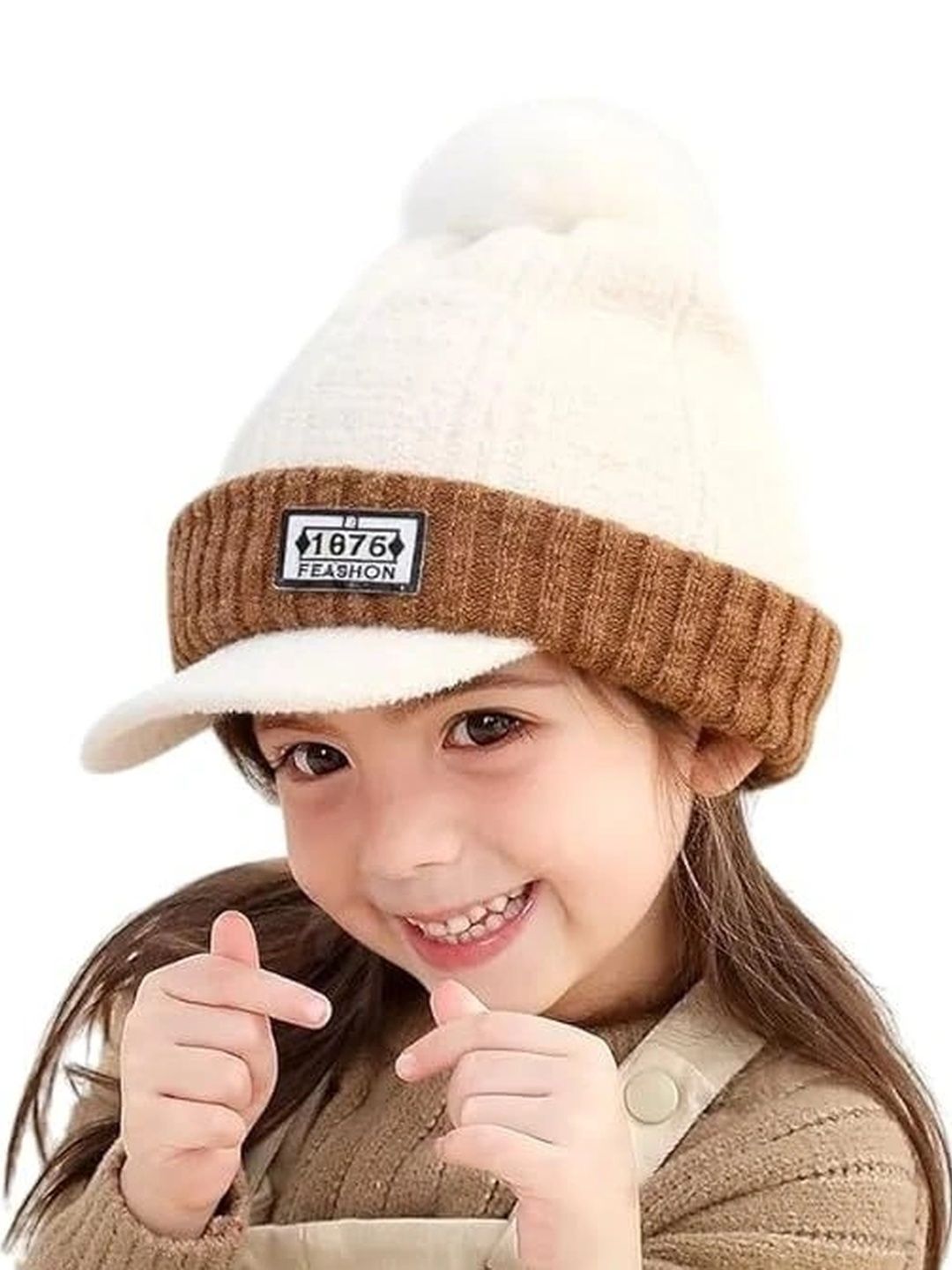 Gajraj Unisex Kids Colourblocked Woollen Baseball Cap-picture-33