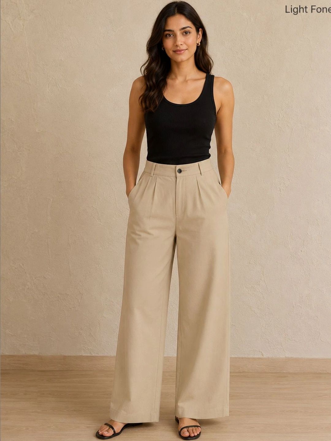Kyber Women Relaxed Straight Leg High-Rise Easy Wash Pleated Trousers-picture-31
