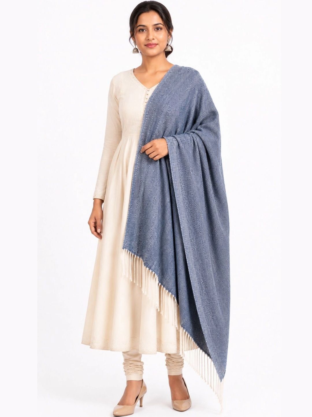 Manra Women Geometric Woven Design Shawl-picture-25