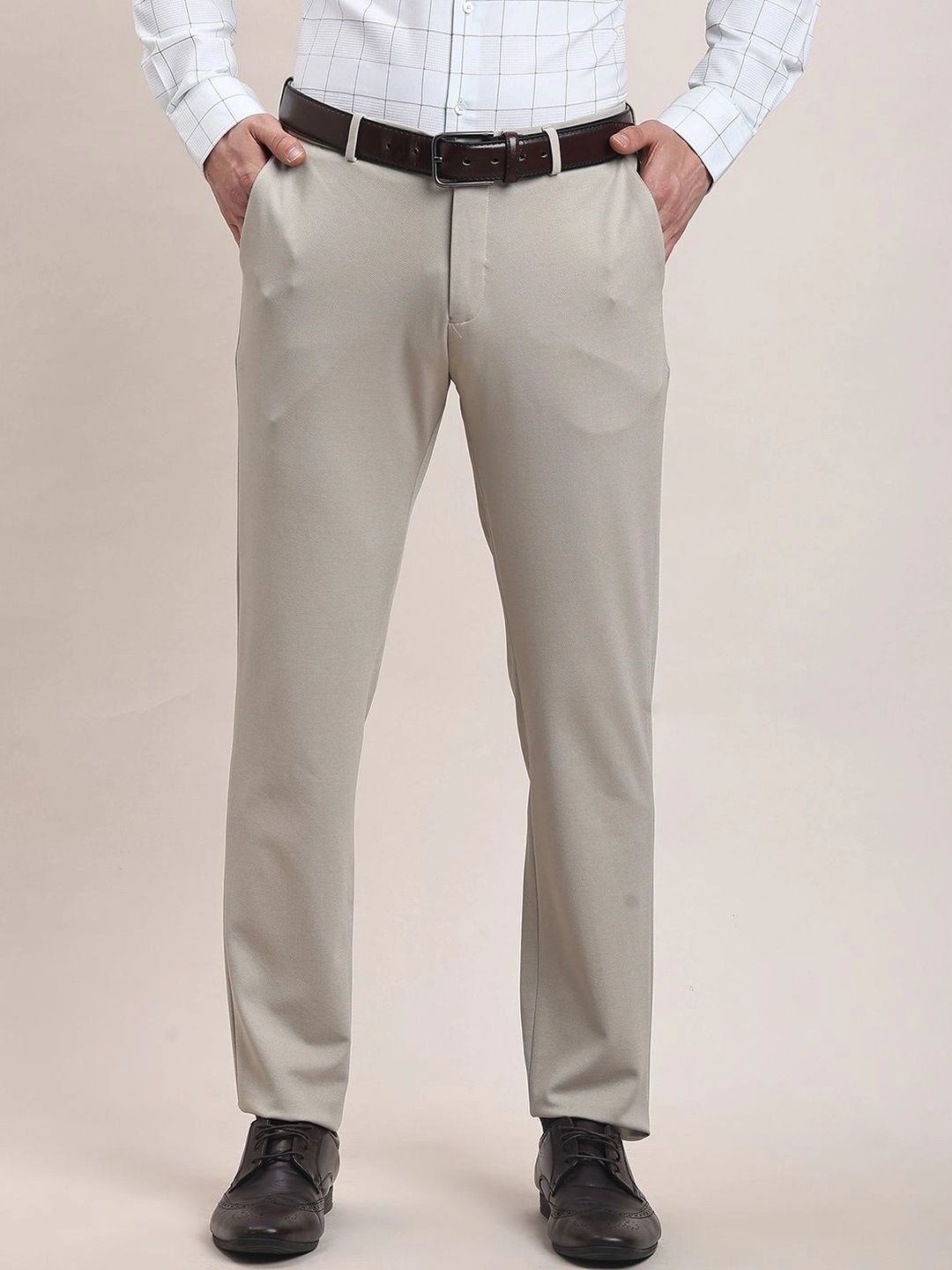 Turtle Men Tailored Slim Fit Easy Wash Trousers-picture-27