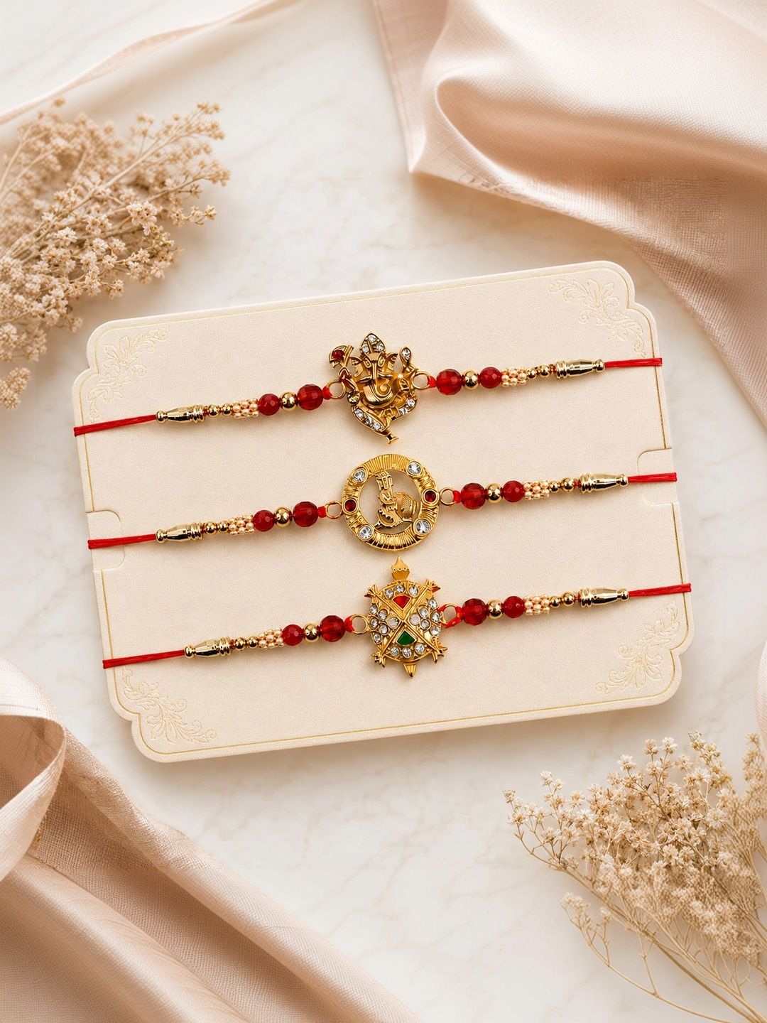 Myntra Elegant Homes 8-Pcs Rakhi Greeting Card & Roli Chawal-image-8