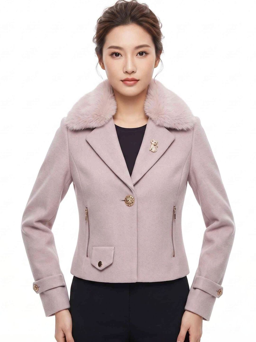 LuvyDuvy Notched Lapel Single-Breasted Super Slim Fit Party Blazers-picture-23