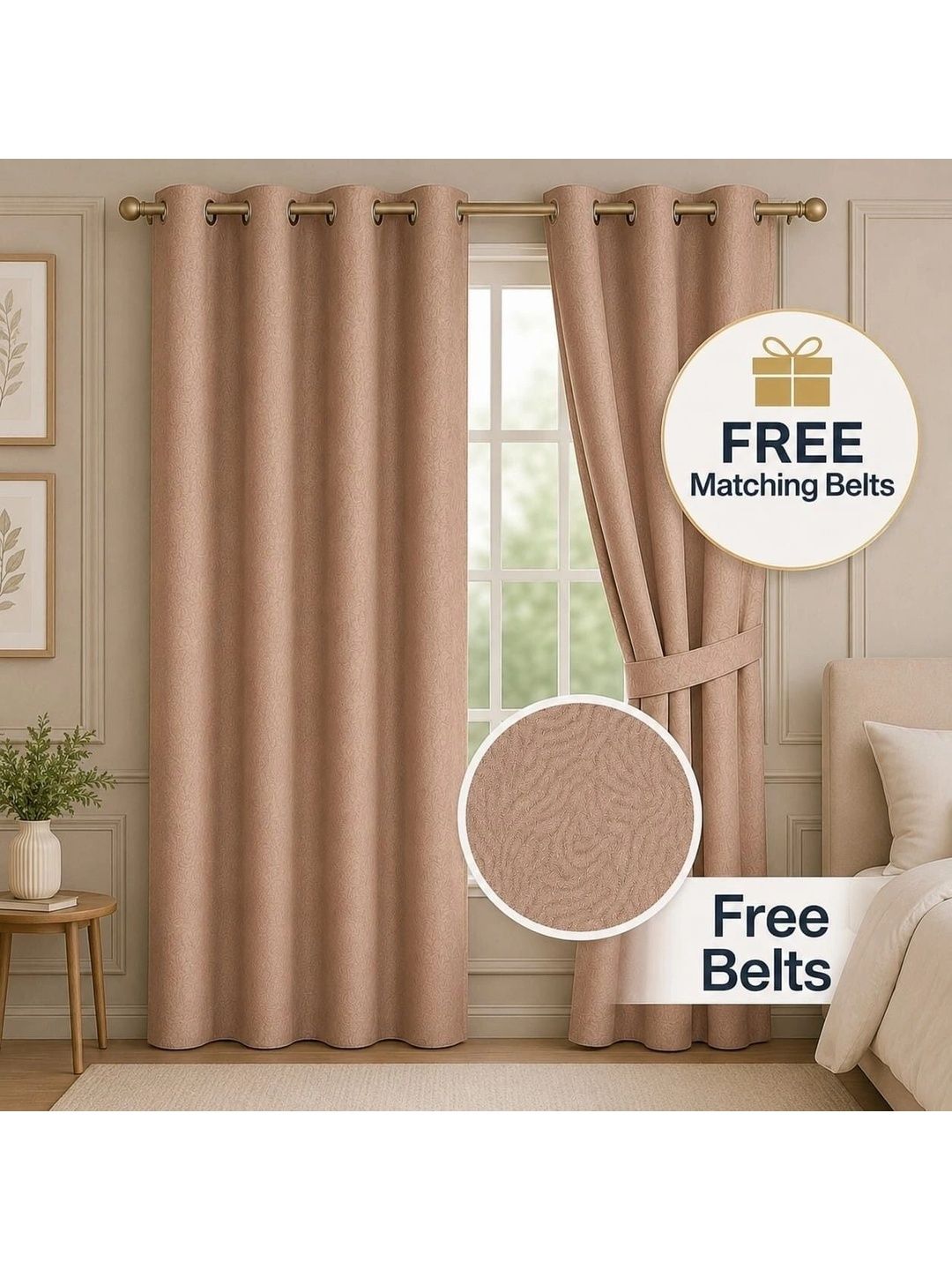 VRINDAKUL Multicoloured Set of 2 Window Curtain-picture-30