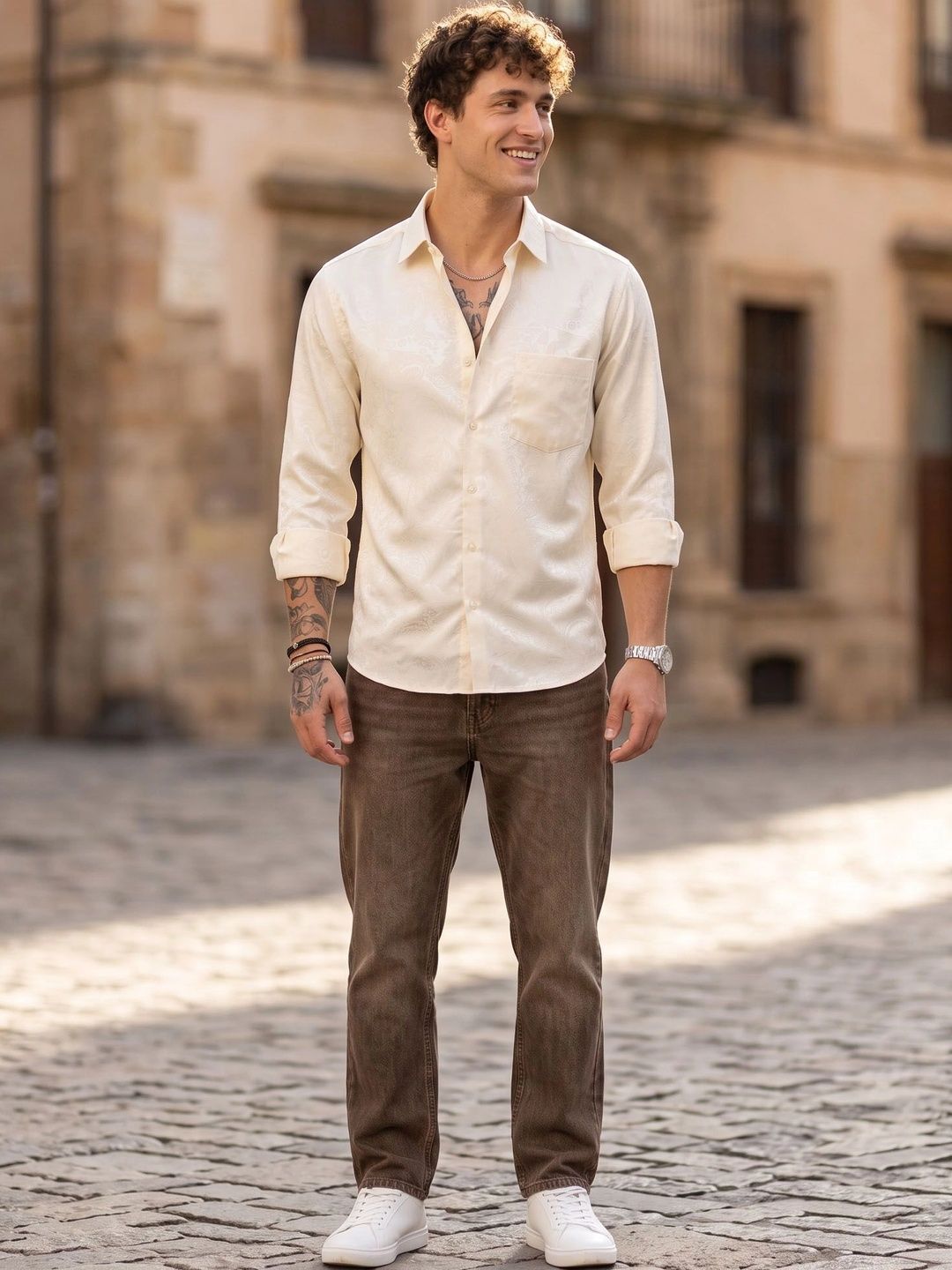 Charagh Din Men Premium Tailored Fit Casual Shirt-image-13