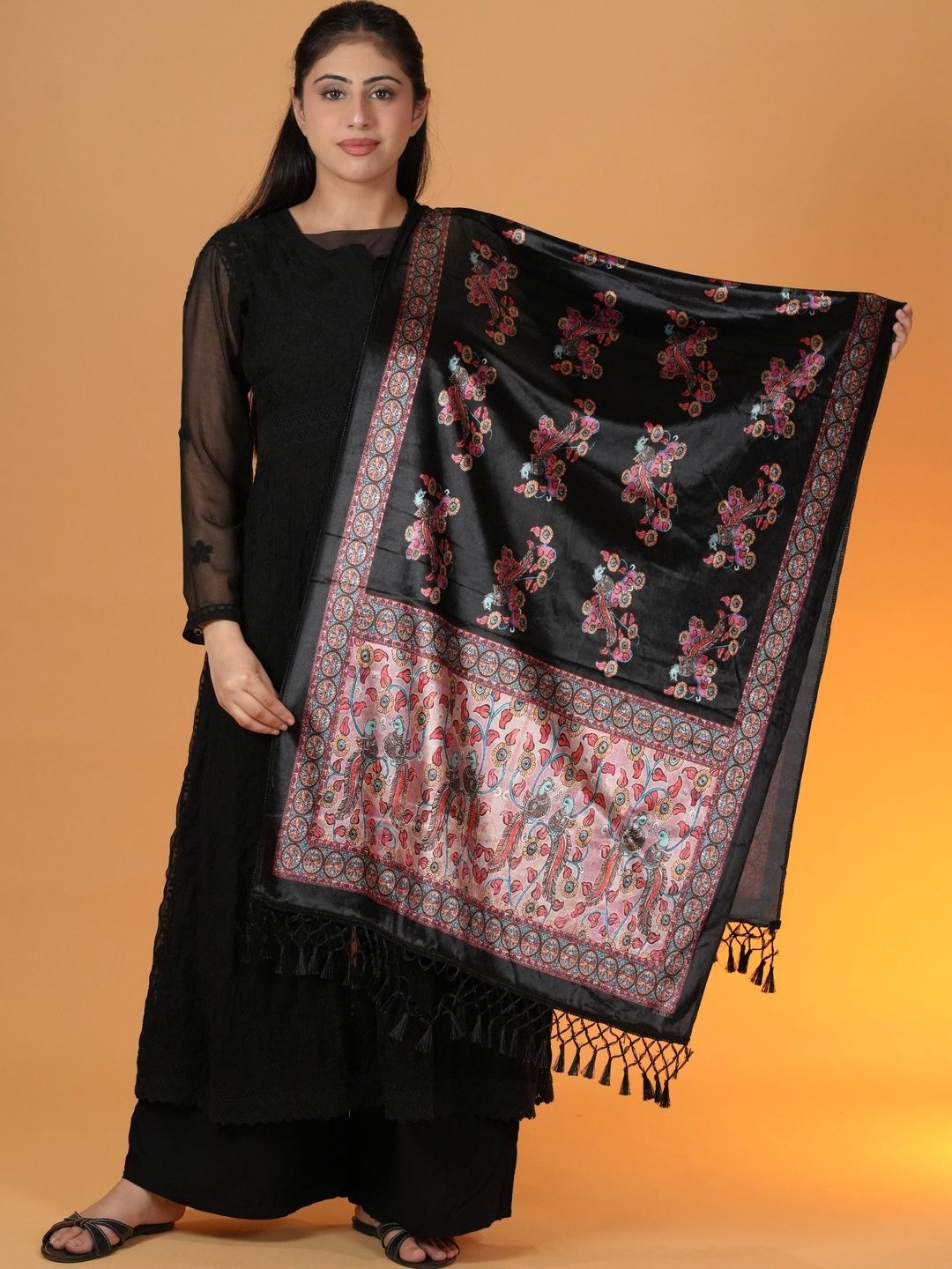 S.T. Women Floral Printed Acrylic Shawl-picture-21