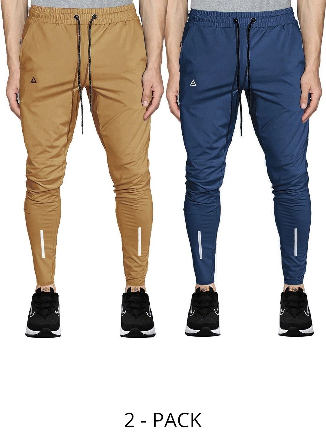 AVOLT Men Pack of 2 Regular Fit Brand Logo Training Joggers-picture-31