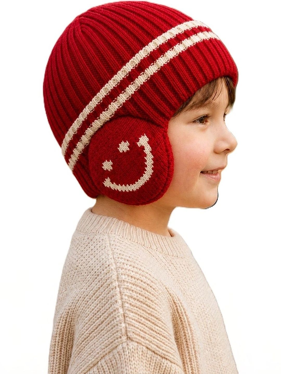 Gajraj Unisex Kids Embroidered Woollen Beanie-picture-22