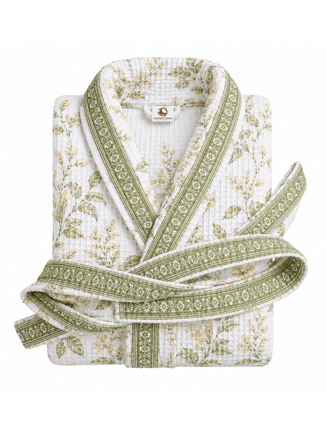 Enchant Home Printed Knee Length Bath Robe & Wraps-image-23