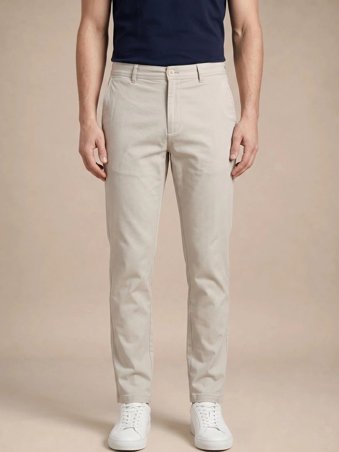 Turtle Men Relaxed Slim Fit Chinos Trousers-picture-54