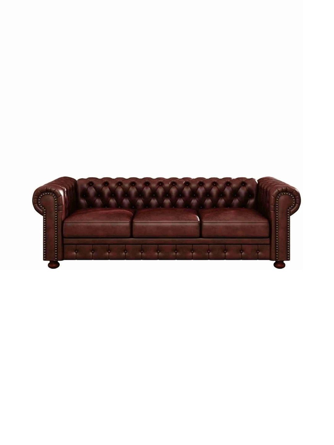 INDIAWOODMART Brown 3-seater Straight Wood Sofa-image-5
