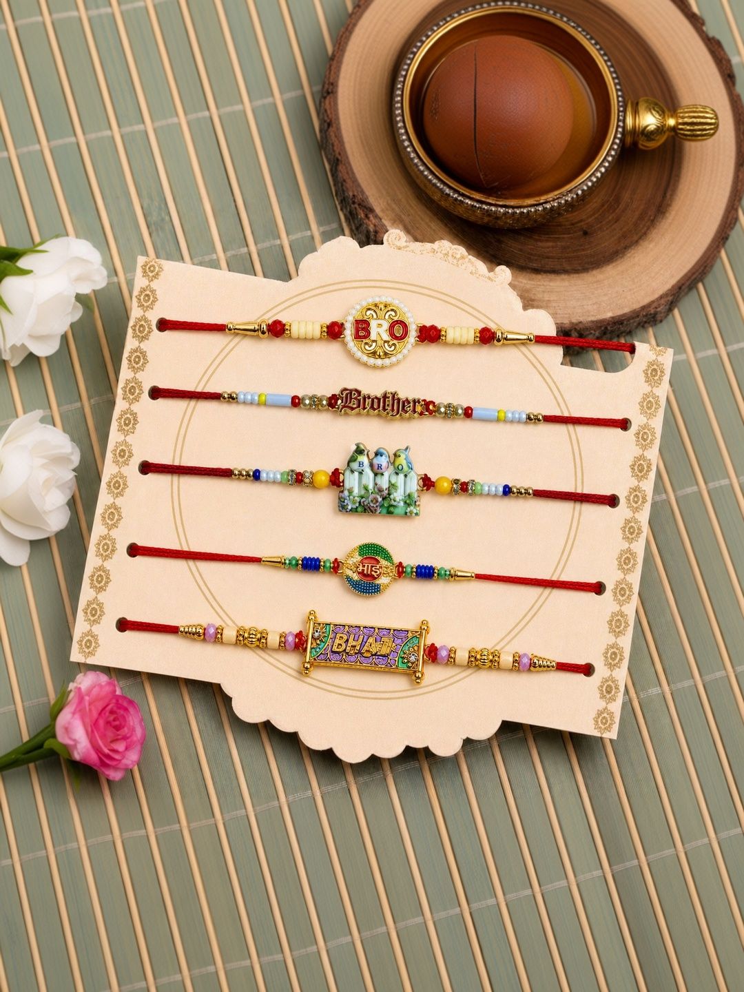 Myntra Elegant Homes 9-Pcs Rakhi Greeting Card & Roli Chawal-picture-49