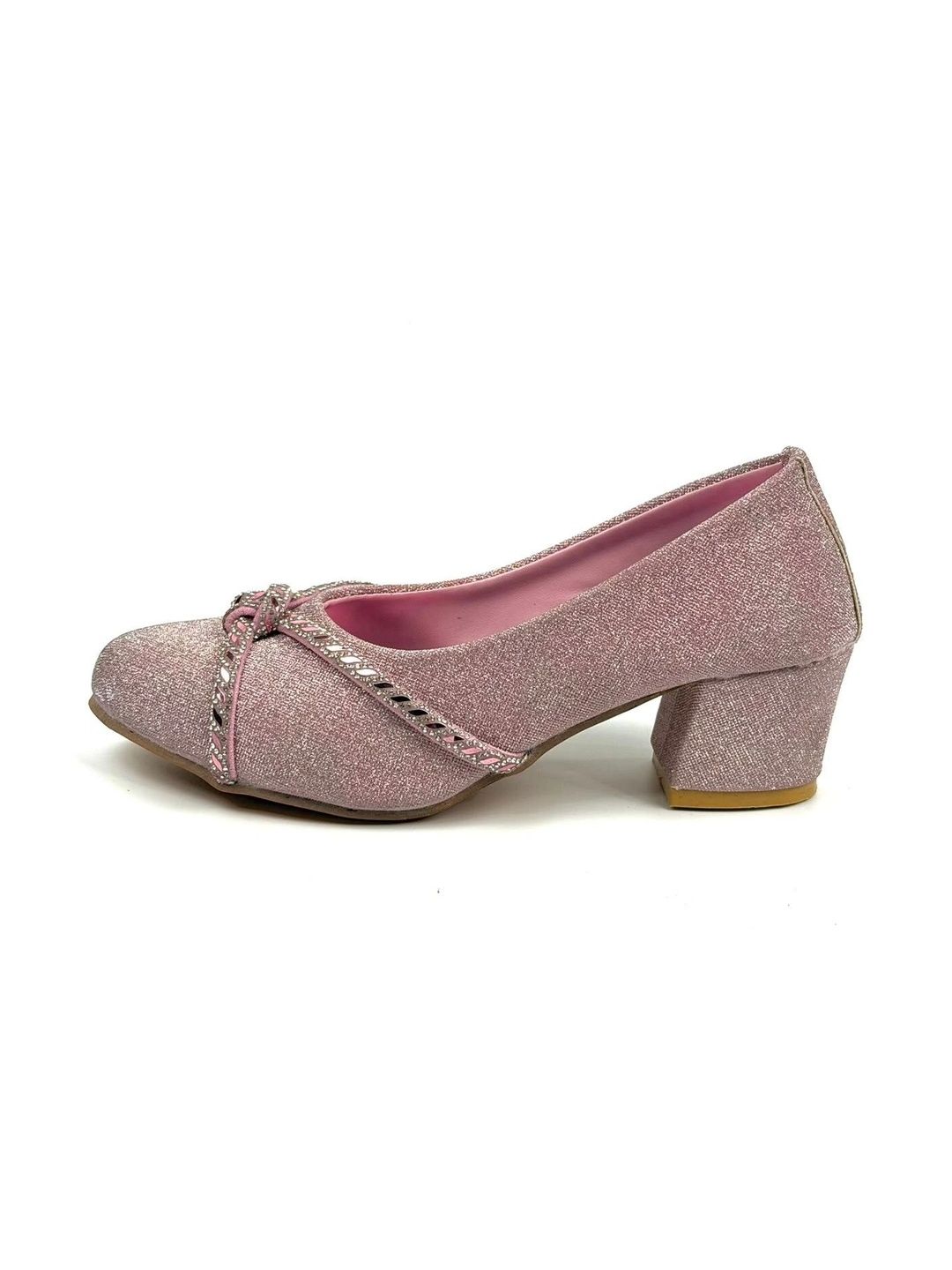 ZORILUXE Girls Textured Block Pumps-picture-24