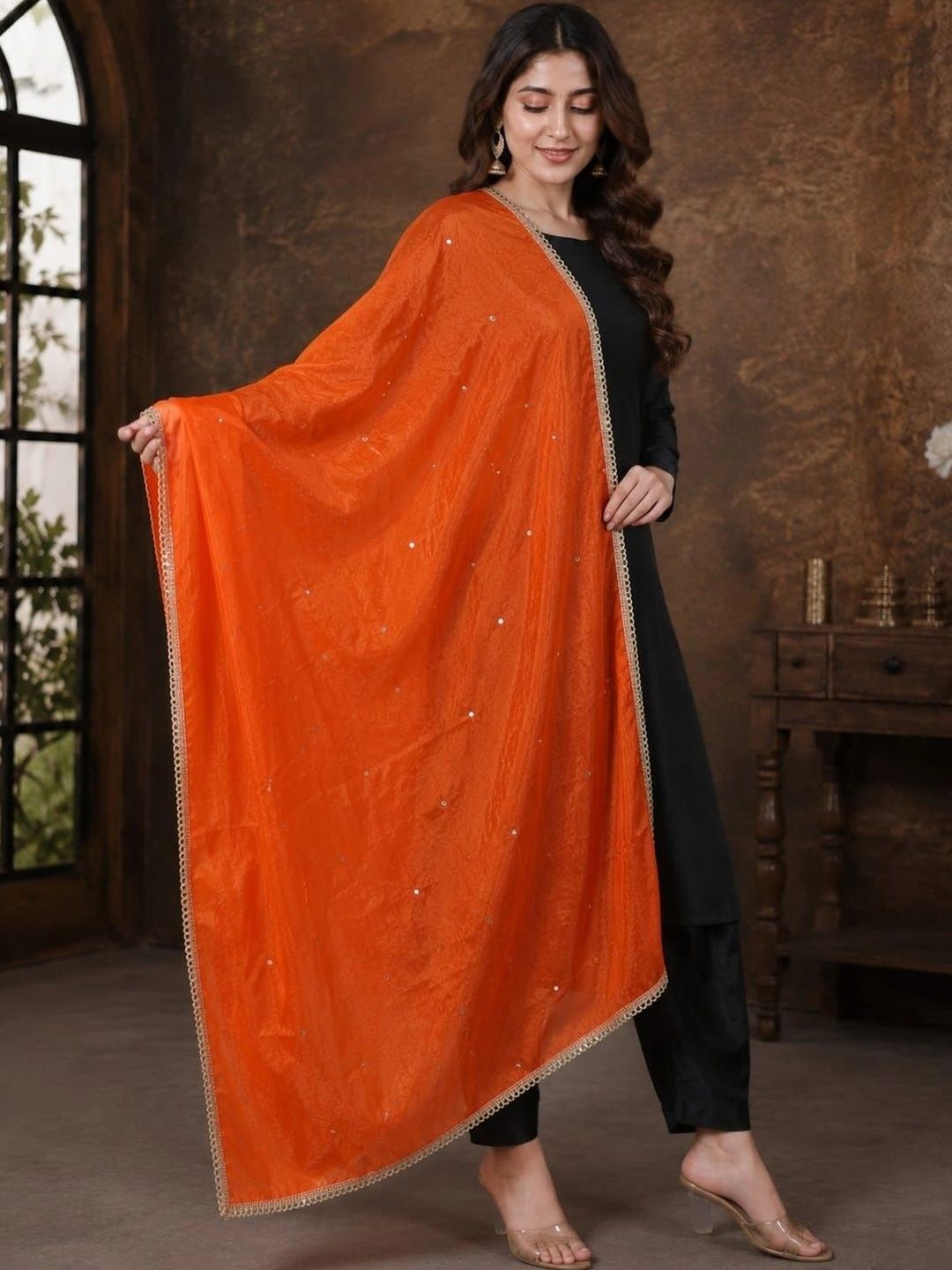 Karthav Fashion Dupatta with Sequinned-picture-34