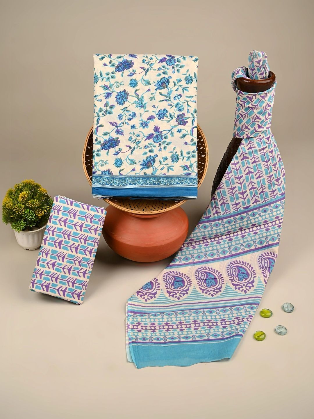 Dhaaga Ghar Pure Cotton Unstitched Dress Material-picture-21