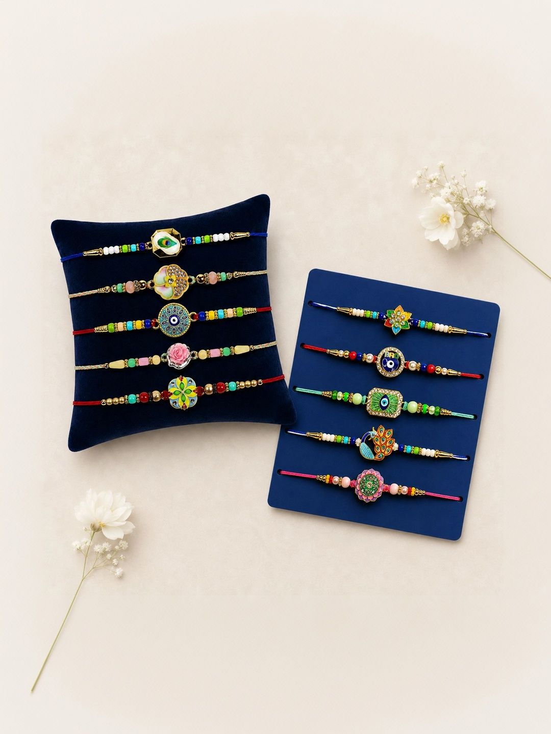 Myntra Elegant Homes Set Of 15 Rakhi Gift Set With Silver Coin & Roli Chawal-picture-46