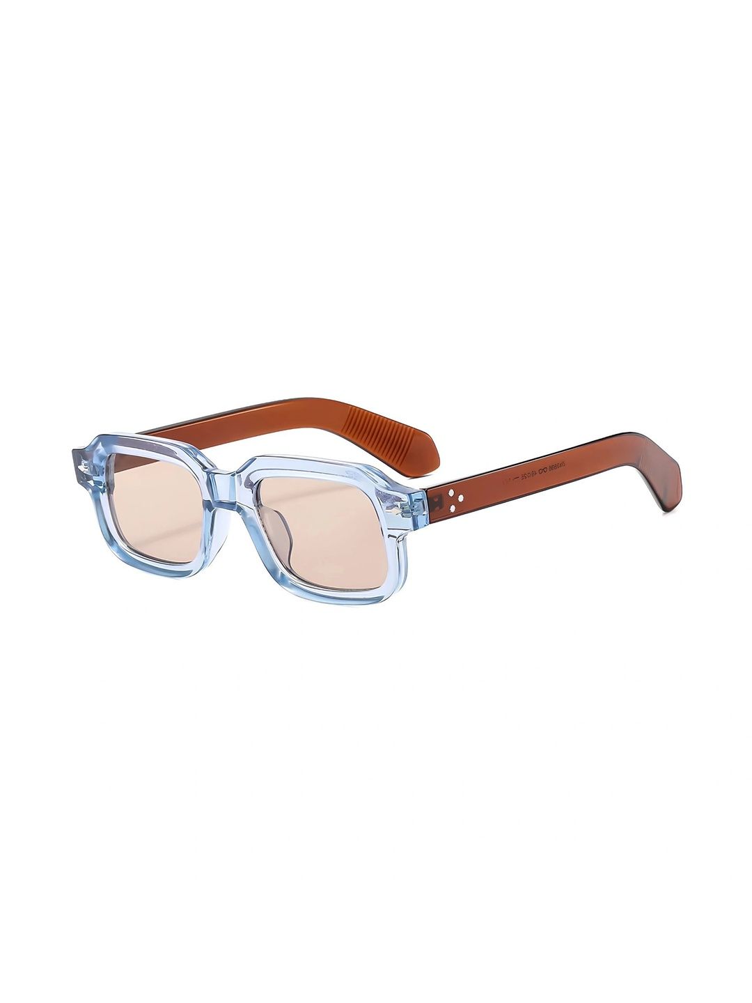 LIZA ANGEL Unisex Brown Lens & Blue Square Sunglasses with-image-4
