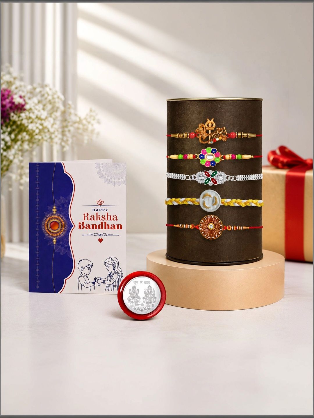 Myntra Elegant Homes 9-Pcs Rakhi Greeting Card & Roli Chawal-picture-35