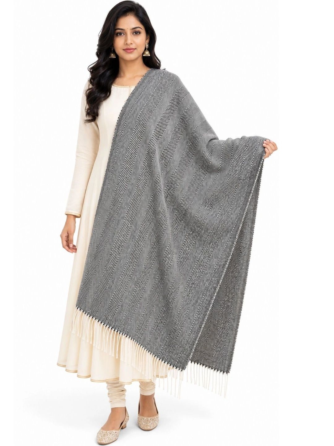 Life And Style Women Geometric Woven Design Shawl-picture-11