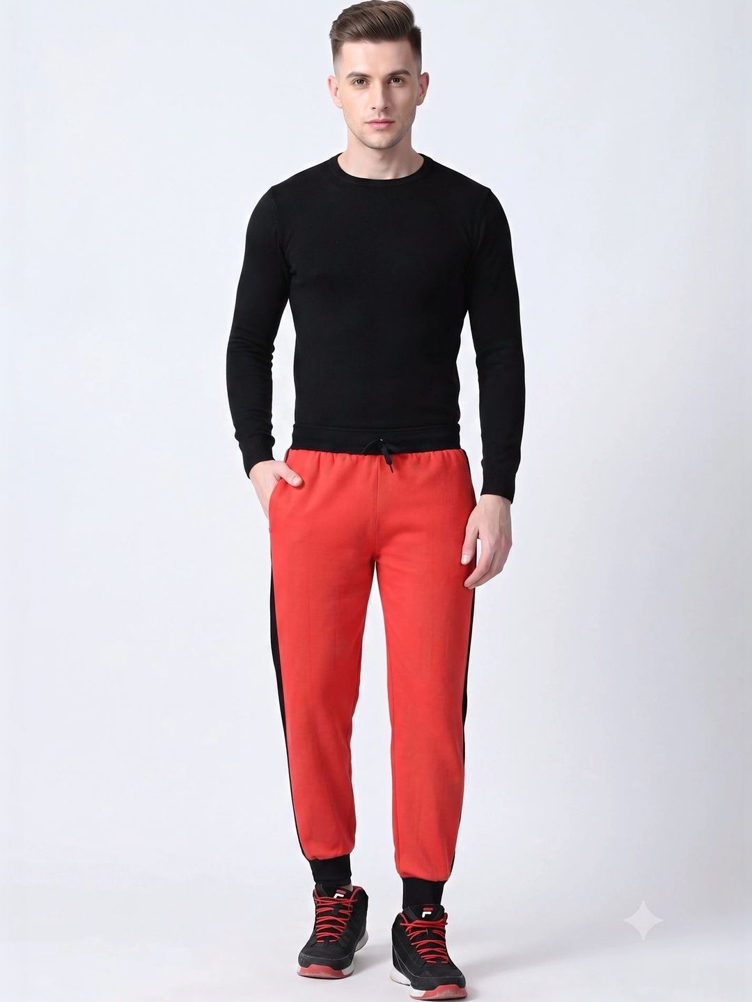 BAESD Men Regular Fit Colourblocked Training Joggers-picture-41