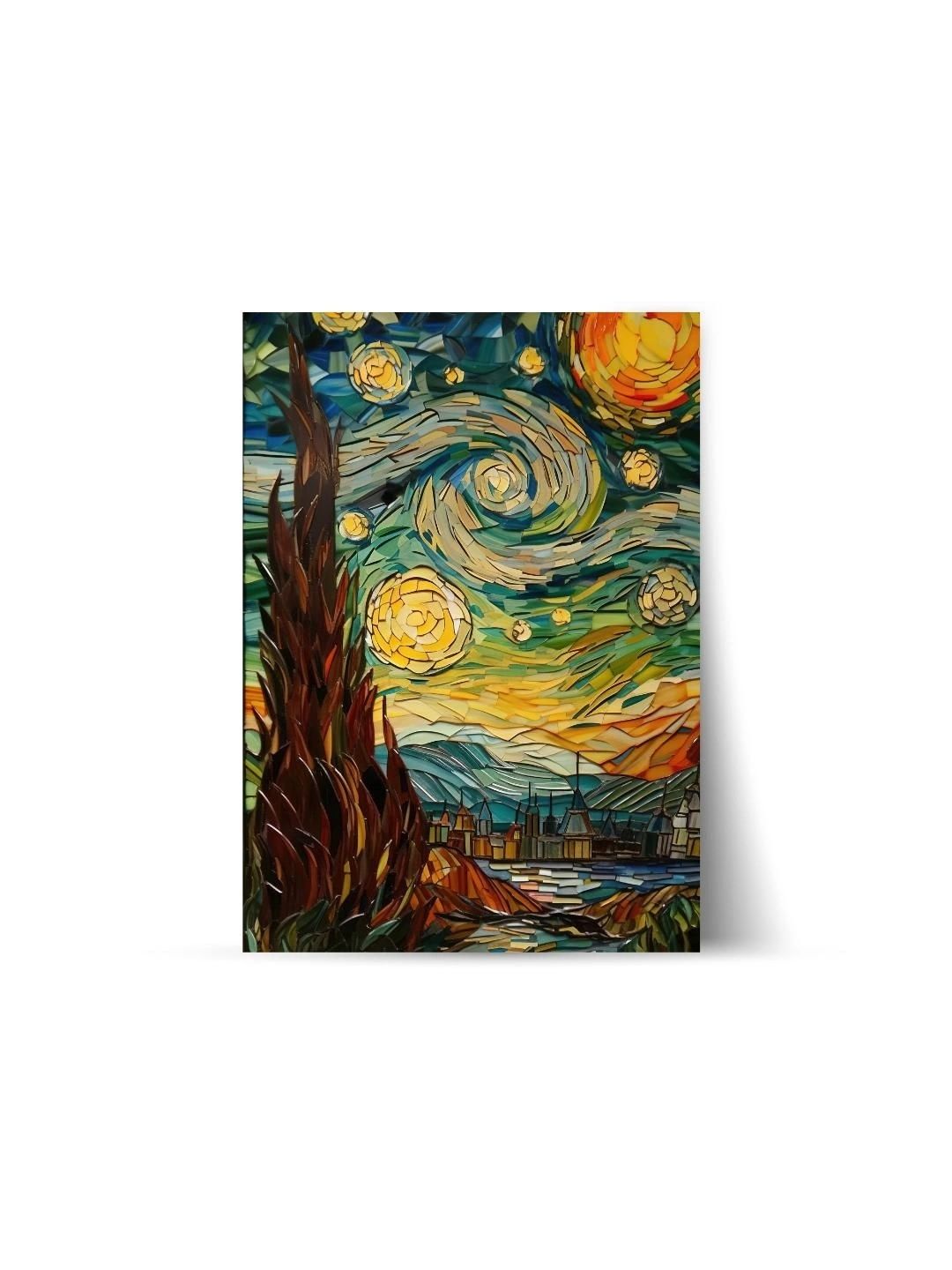 ARTOLIC Green & Yellow Van Gogh Starry Night Wall Paintings-image-31