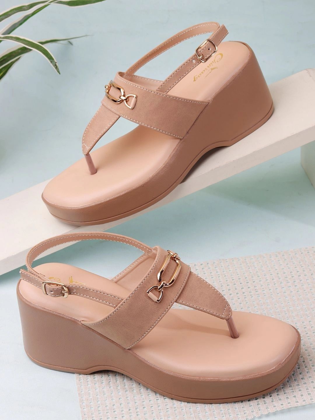 CHINRAAG Wedge Sandals with Buckles-picture-48