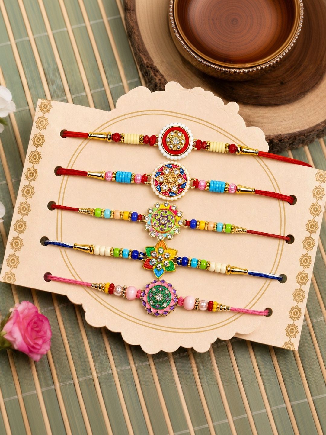Myntra Elegant Homes 9-Pcs Rakhi Greeting Card & Roli Chawal-picture-26