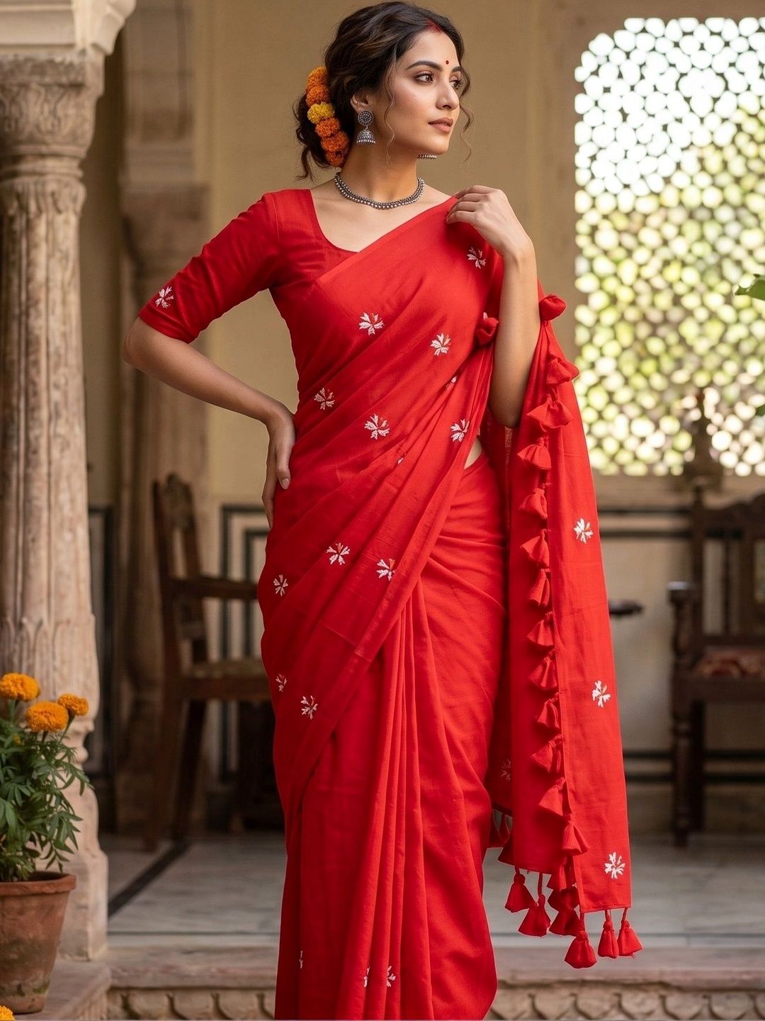 NEBADITA Women Embroidered Handloom Khadi Saree-picture-57