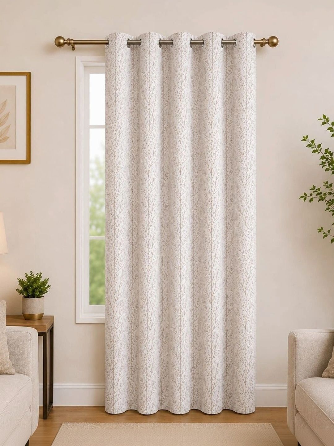 VRINDAKUL Multicoloured Set of 2 Long Door Curtain-picture-36