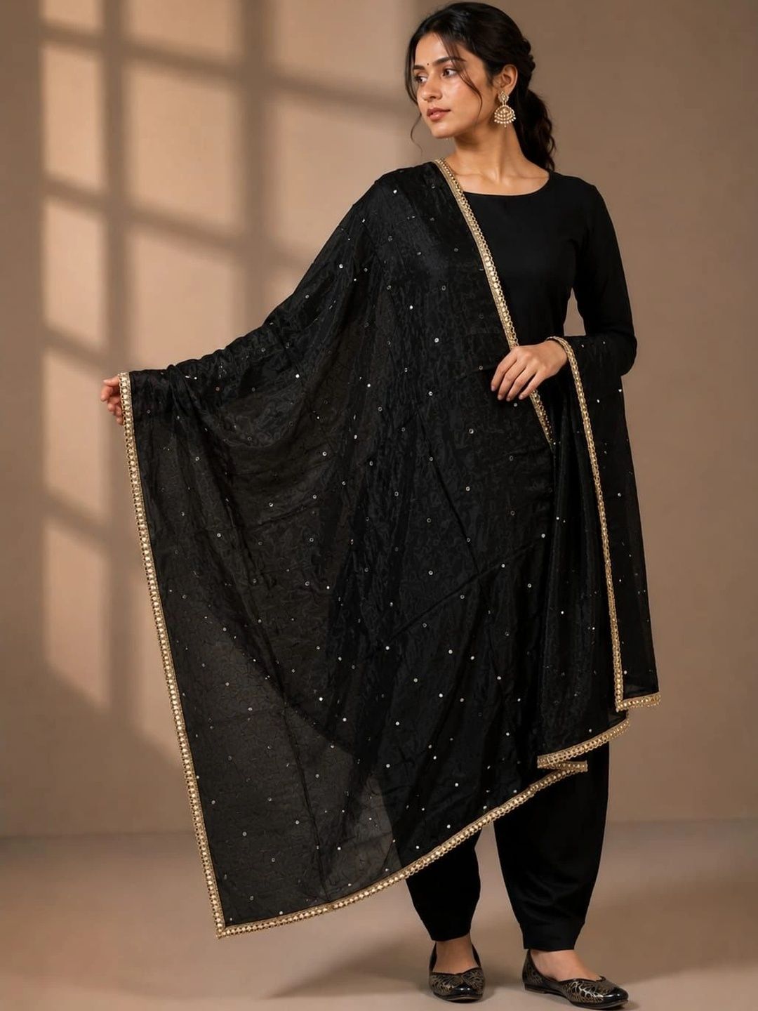 Karthav Fashion Dupatta with Sequinned-picture-41