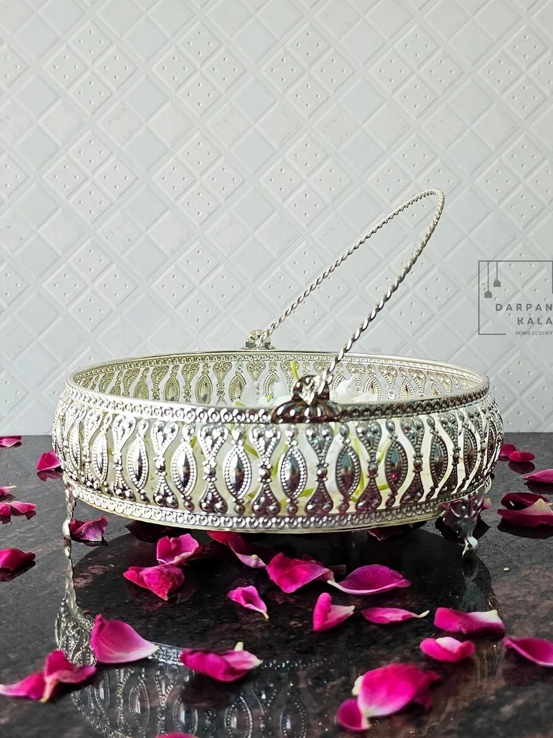 DARPAN KALA Sliver Textured Decorative Bowls-image-8