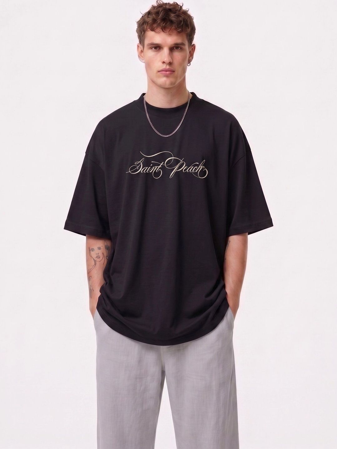 SAINT PEACH Men Typography Printed T-shirt-picture-54