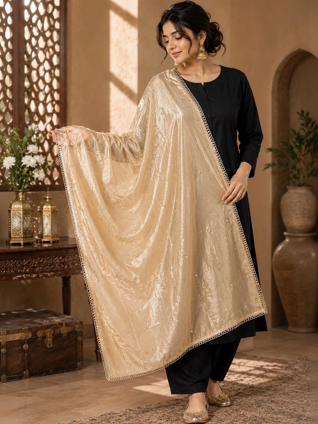 Karthav Fashion Dupatta with Sequinned-picture-33