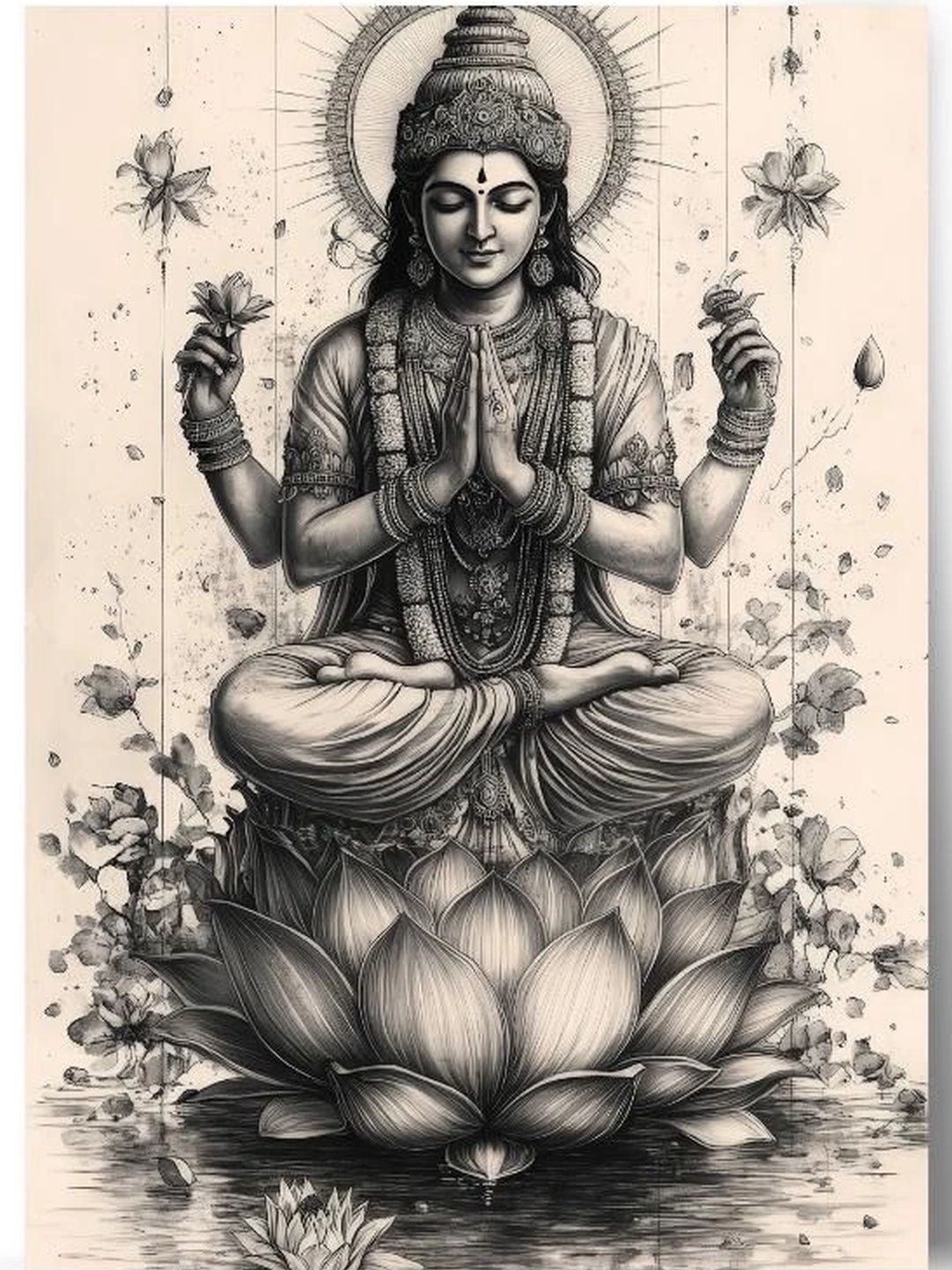 ARTOLIC Grey & Beige Religious Wall Paintings-image-47