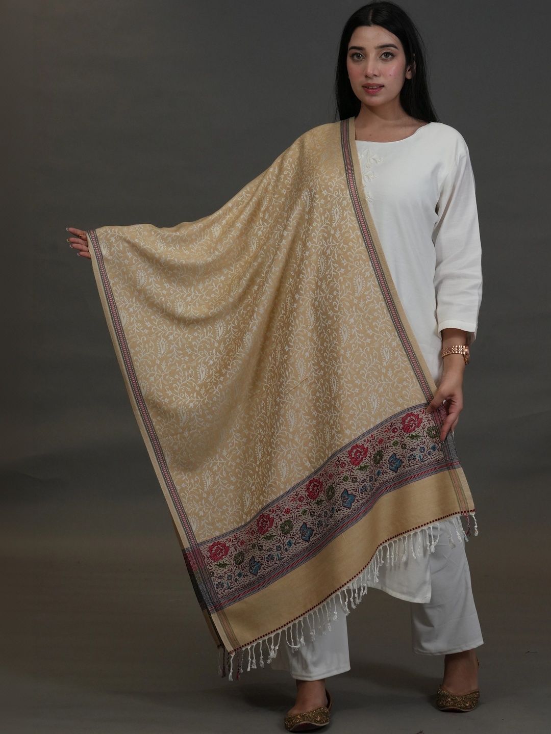S.T. Women Botanical Printed Acrylic Shawl-picture-47