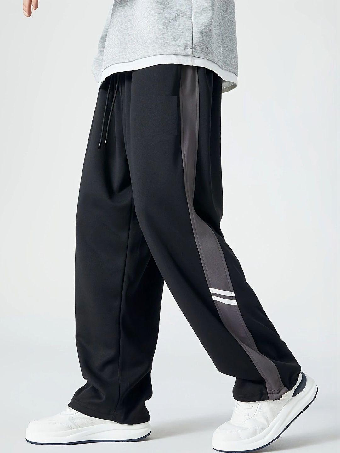 The Modern Soul Men Baggy Colourblocked Training Track Pants-picture-15