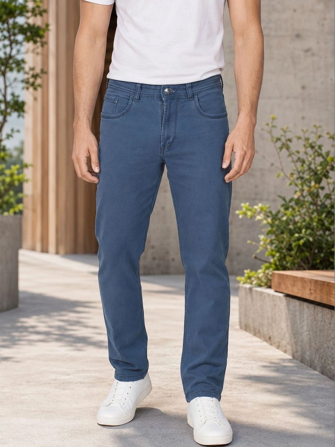Plounge Men Urban Regular Fit Mid-Rise Stretchable Jeans-picture-56