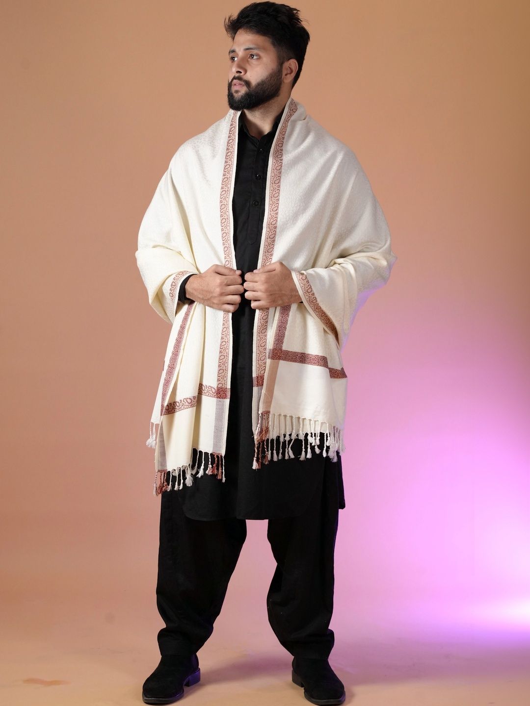 S.T. Women Woven Design Acrylic Shawl-picture-50