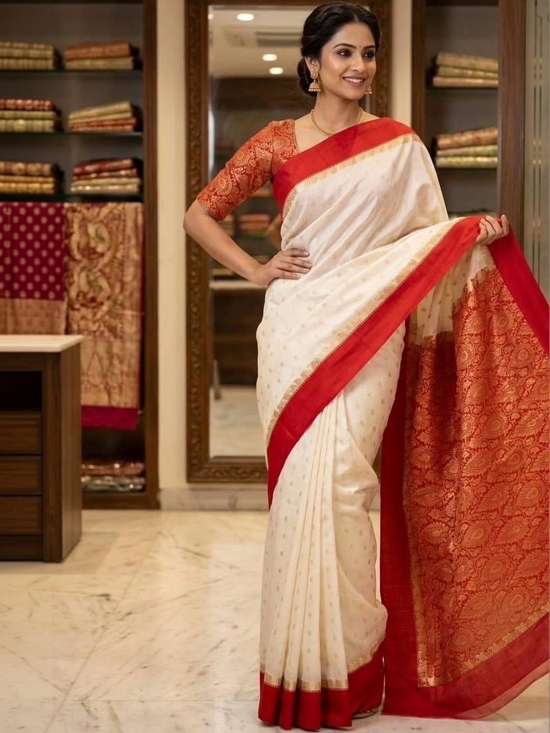 SILK HERITAGE Woven Design Zari Art Silk Saree